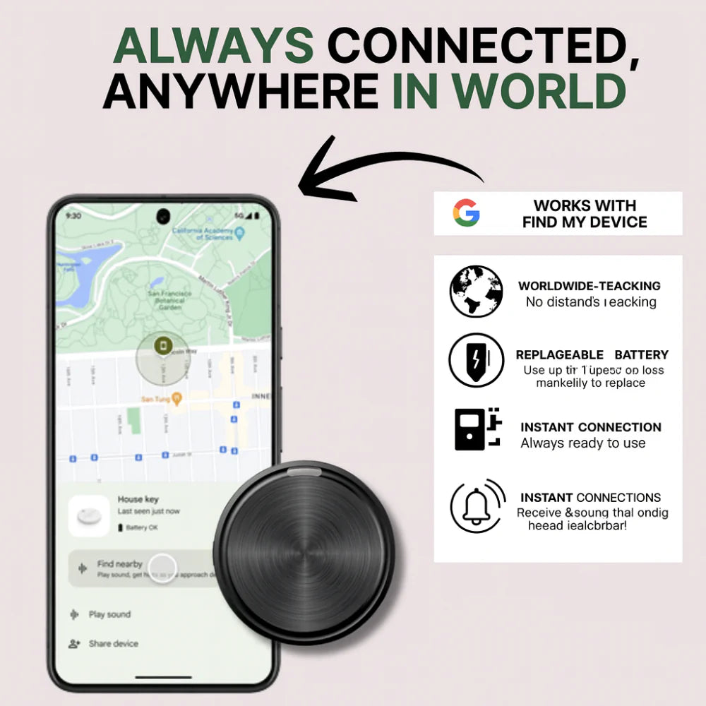 Wireless GPS Tracking Device for Keys Pets Bags