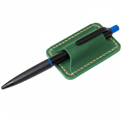 Genuine Leather Notebook Clip On Pen Holder Accessory