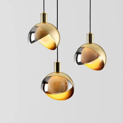 Luxury Round Glass Pendant Lighting Fixture