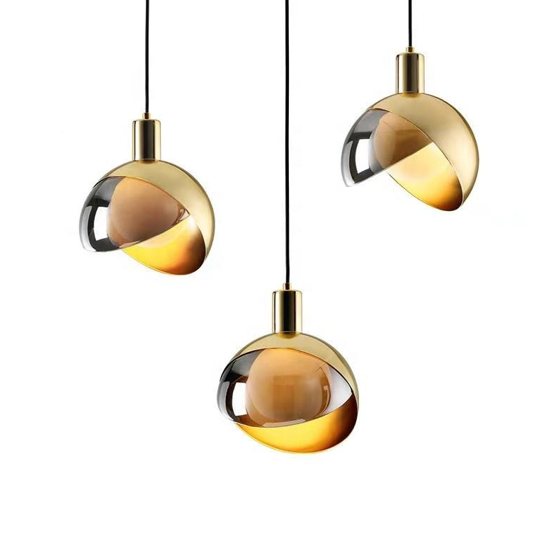 Luxury Round Glass Pendant Lighting Fixture