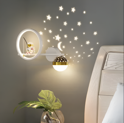 Colorful Kid's LED Wall Light with Starry Night Projection