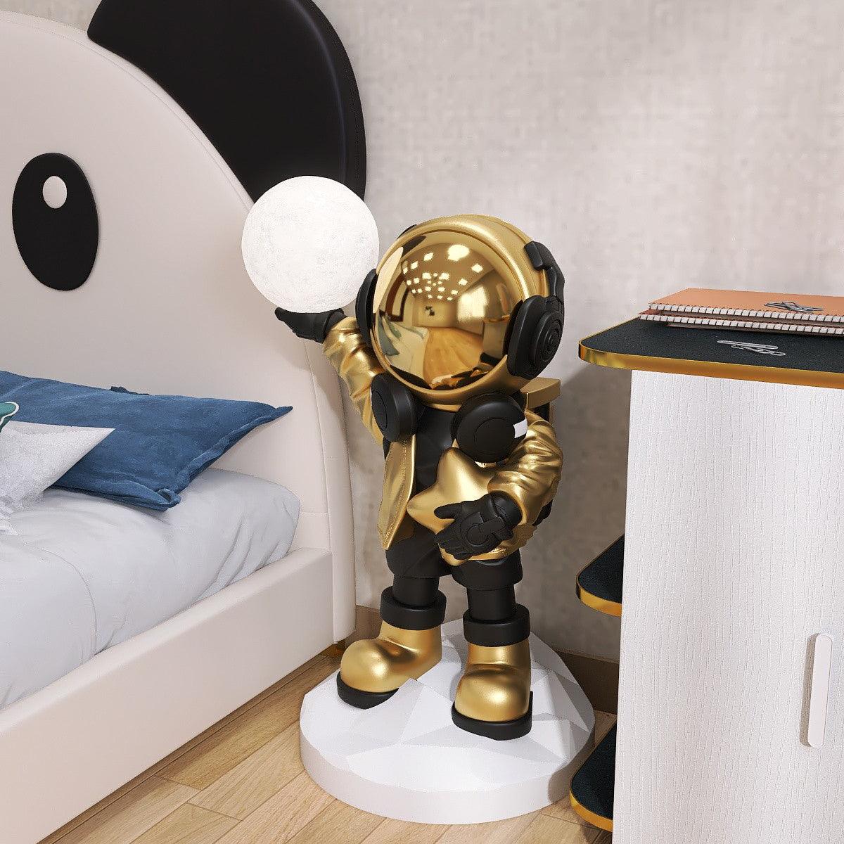 GalacticGlow | Whimsical Modern Astronaut Standing Floor Lamp 5