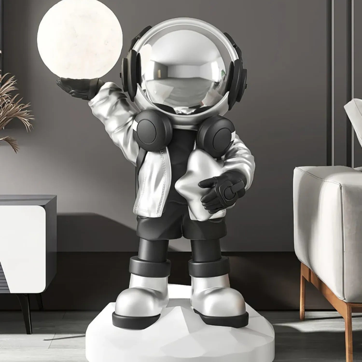 GalacticGlow | Whimsical Modern Astronaut Standing Floor Lamp 7