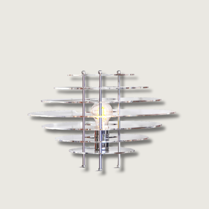 Bright Chrome LED Table Lamp with Clear Light - Lusomart