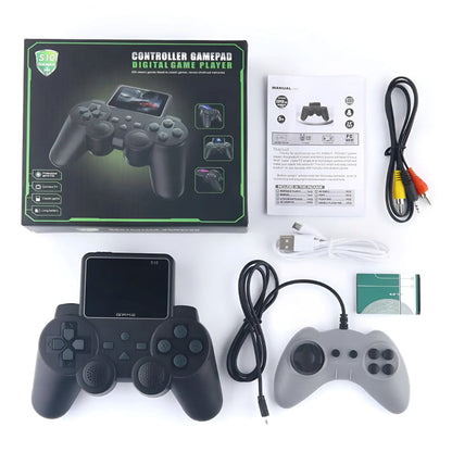 Portable Retro Game Console with Wireless Gamepad Set