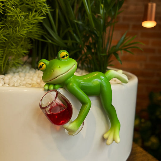 Outdoor Ceramic Frog Planter Wall Decor - Lusomart