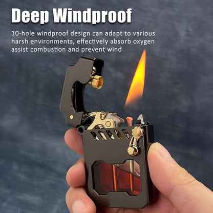 GearFlare | Stylish Windproof Mechanical Lighter for Outdoor Adventures 6