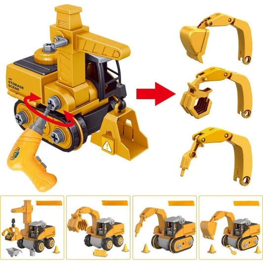 Fun DIY Car Building Kit with Tools and Pieces - Lusomart