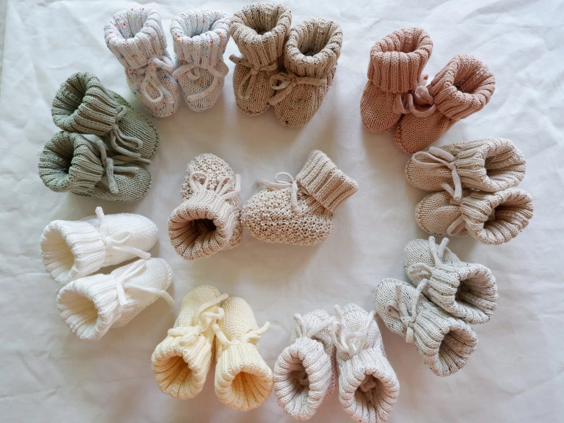 Knitted Leather Baby Booties - Warm, Comfortable, and Stylish in Various Sizes 1