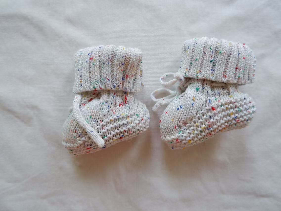Knitted Leather Baby Booties - Cozy, Comfy, and Stylish in Various Sizes 10