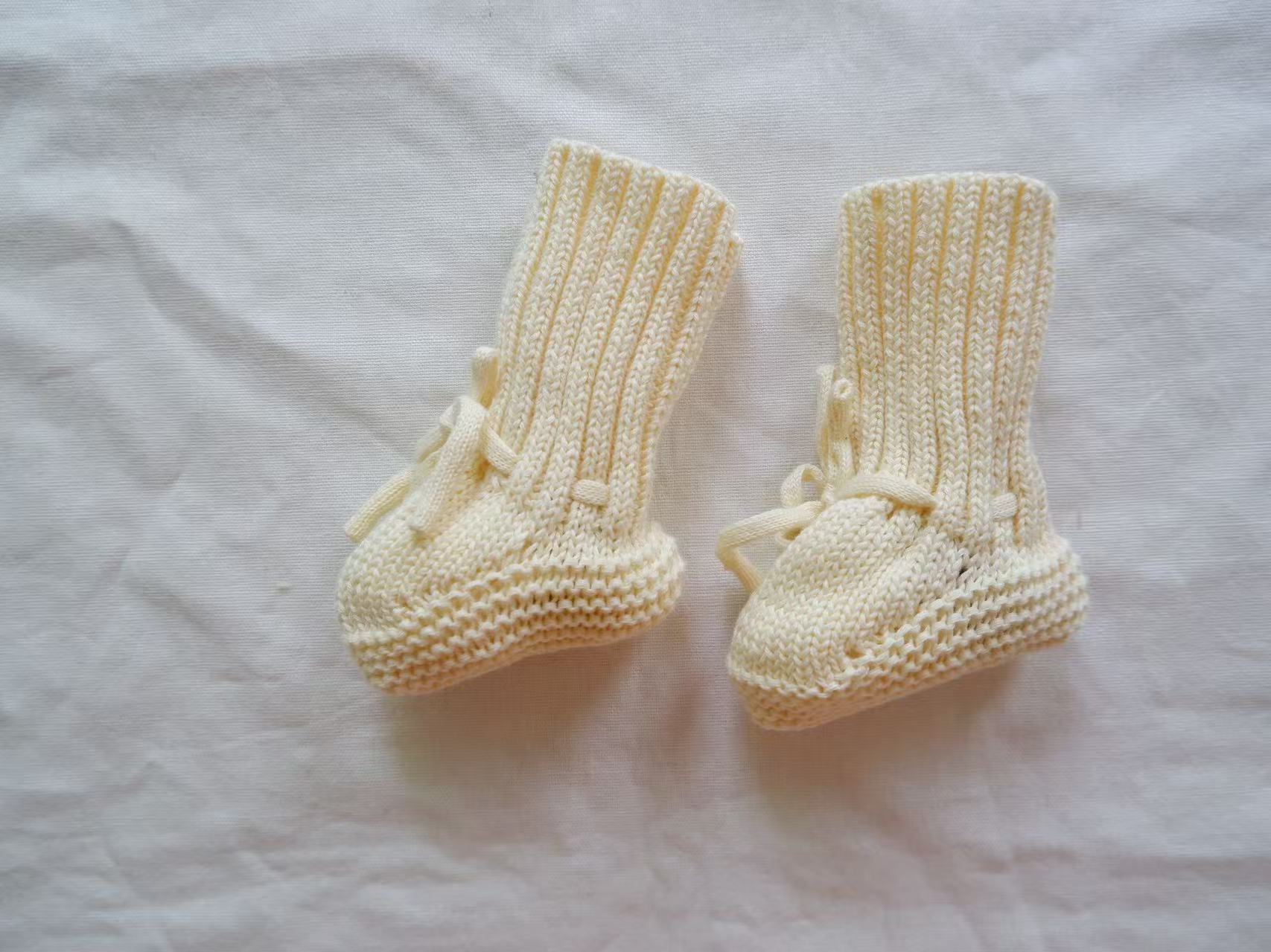 Knitted Leather Baby Booties - Cozy, Comfy, and Stylish in Various Sizes 11