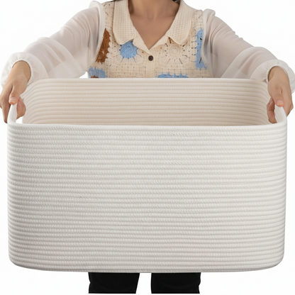 Big Wicker Laundry Hamper with Carry Handles