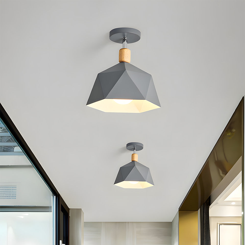 Geometra | Stylish Modern Industrial Flush Mount Ceiling Light Fixture 5