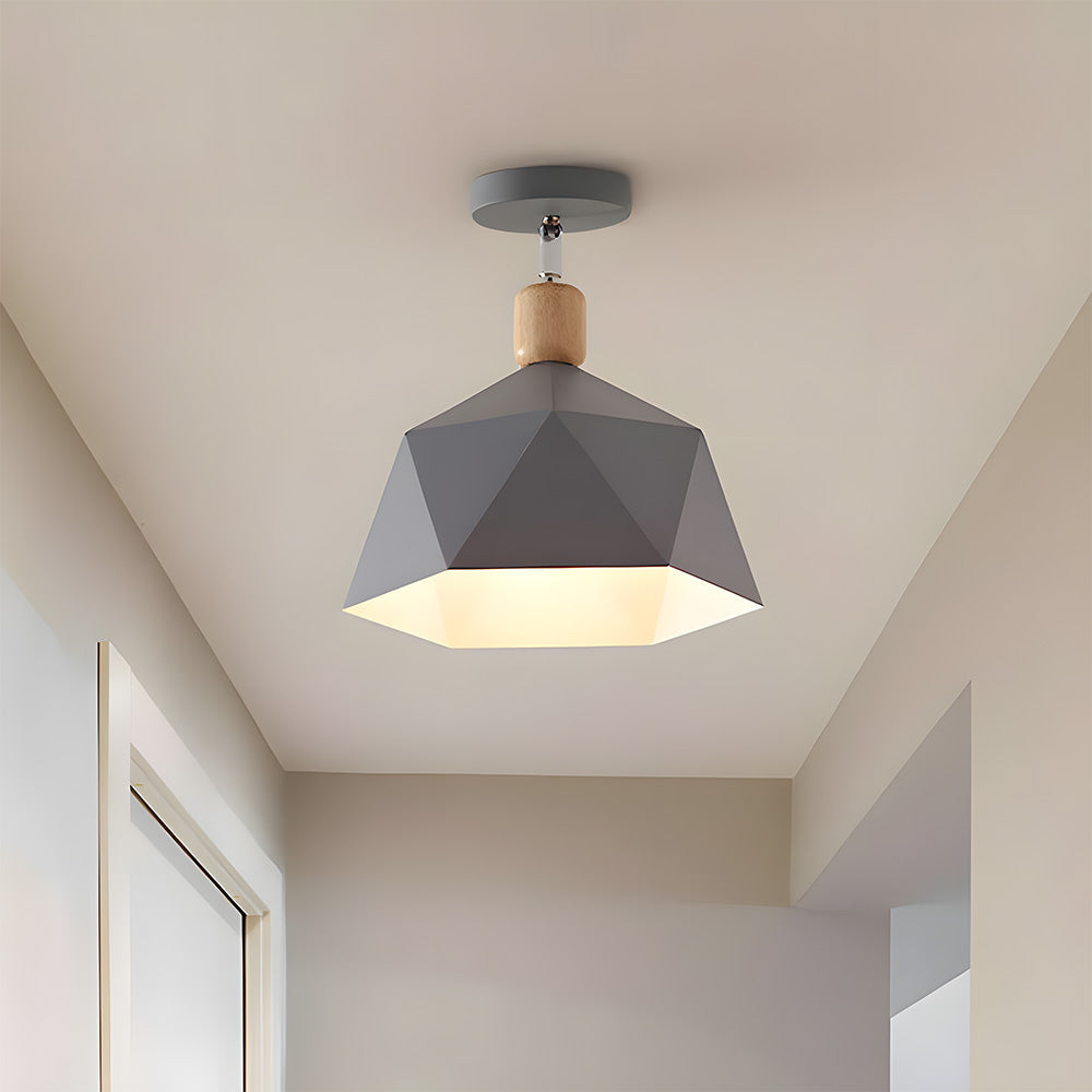Geometra | Stylish Modern Industrial Flush Mount Ceiling Light Fixture 6