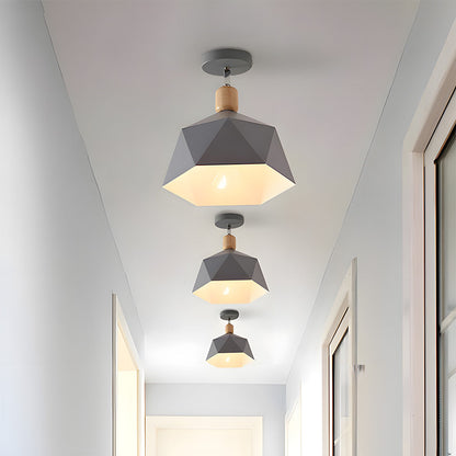 Geometra | Stylish Modern Industrial Flush Mount Ceiling Light Fixture 7