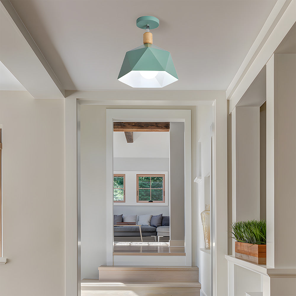 Geometra | Stylish Modern Industrial Flush Mount Ceiling Light Fixture 8
