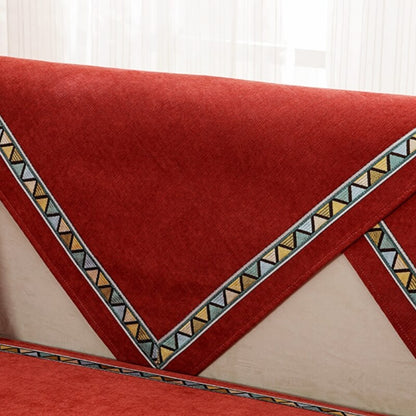 Plush Fuzzy Slip Resistant Sofa Throw Cover