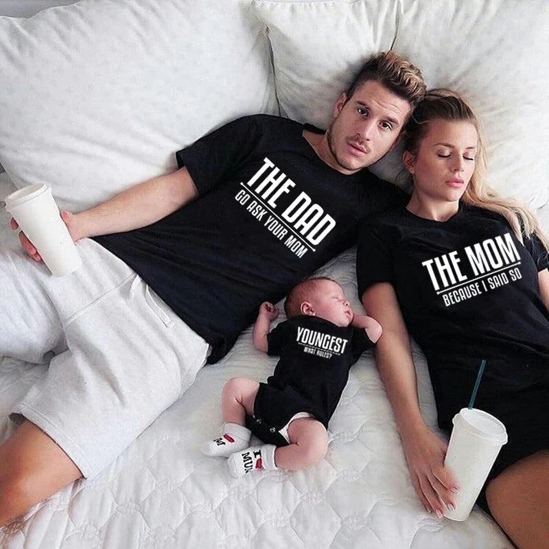 Family T-Shirt Set Comfortable Cotton for Adults and Kids 2