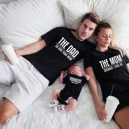 Family T-Shirt Set Comfortable Cotton for Adults and Kids 2