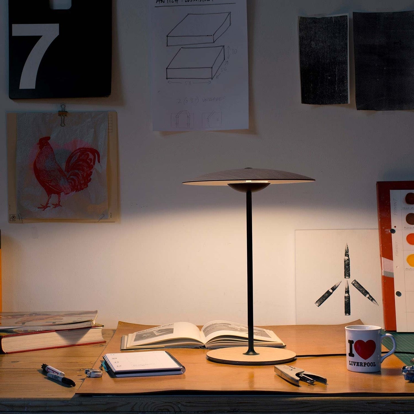 Stylish Round Shade LED Desk Lamp