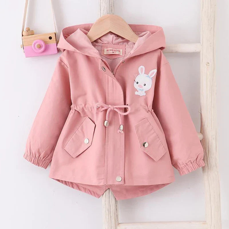 Kids Waterproof Hooded Bunny Raincoat Spring Jacket - Lusomart
