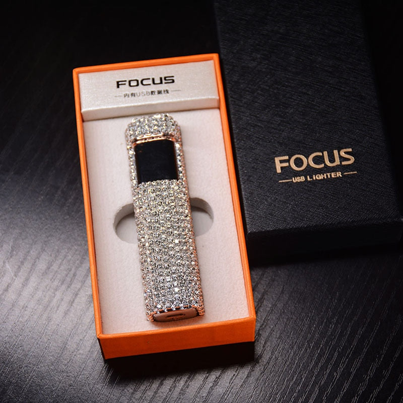 GlamourStone | Elegant Chic Rhinestone Rechargeable Lighter Accessory 11