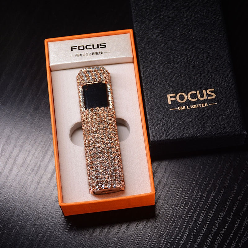 GlamourStone | Elegant Chic Rhinestone Rechargeable Lighter Accessory 6