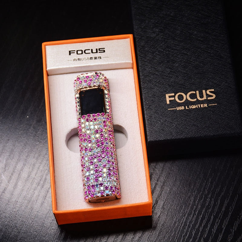 GlamourStone | Elegant Chic Rhinestone Rechargeable Lighter Accessory 7