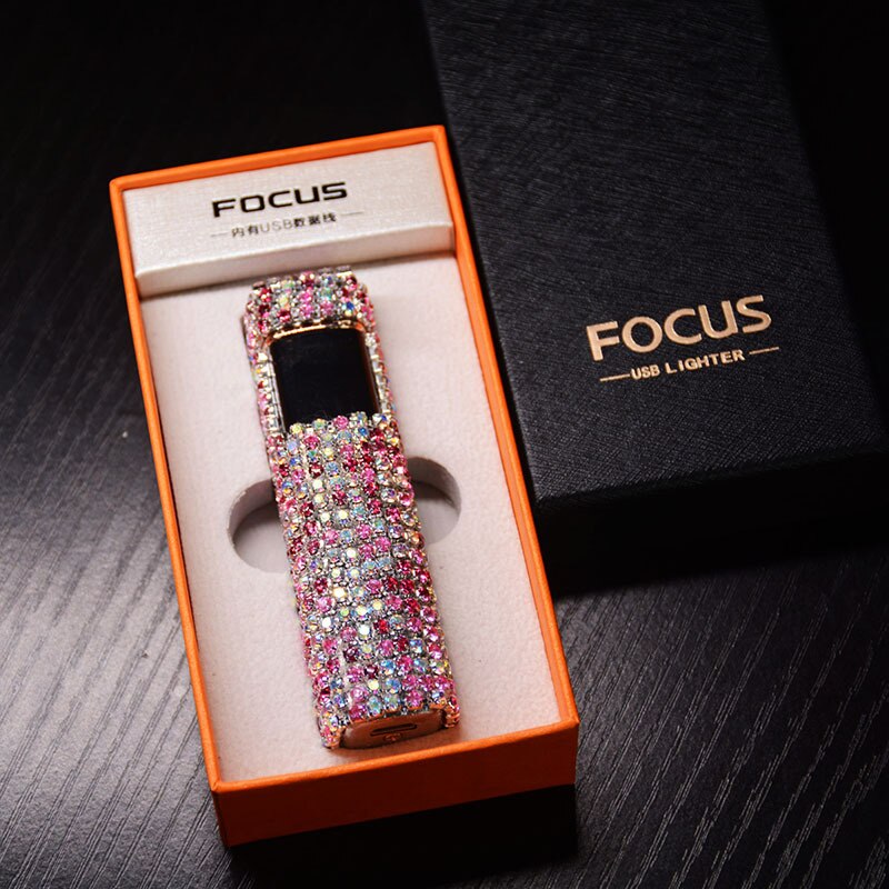 GlamourStone | Elegant Chic Rhinestone Rechargeable Lighter Accessory 8