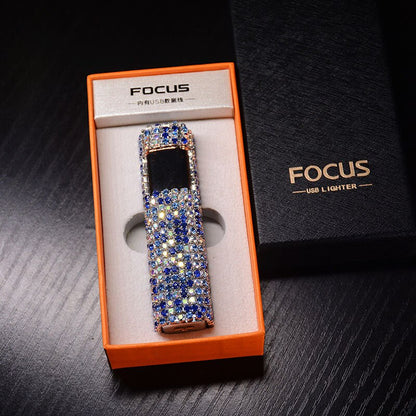 GlamourStone | Elegant Chic Rhinestone Rechargeable Lighter Accessory 9