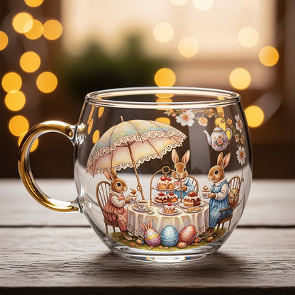 Holiday Red Ceramic Coffee Mug Winter Scene