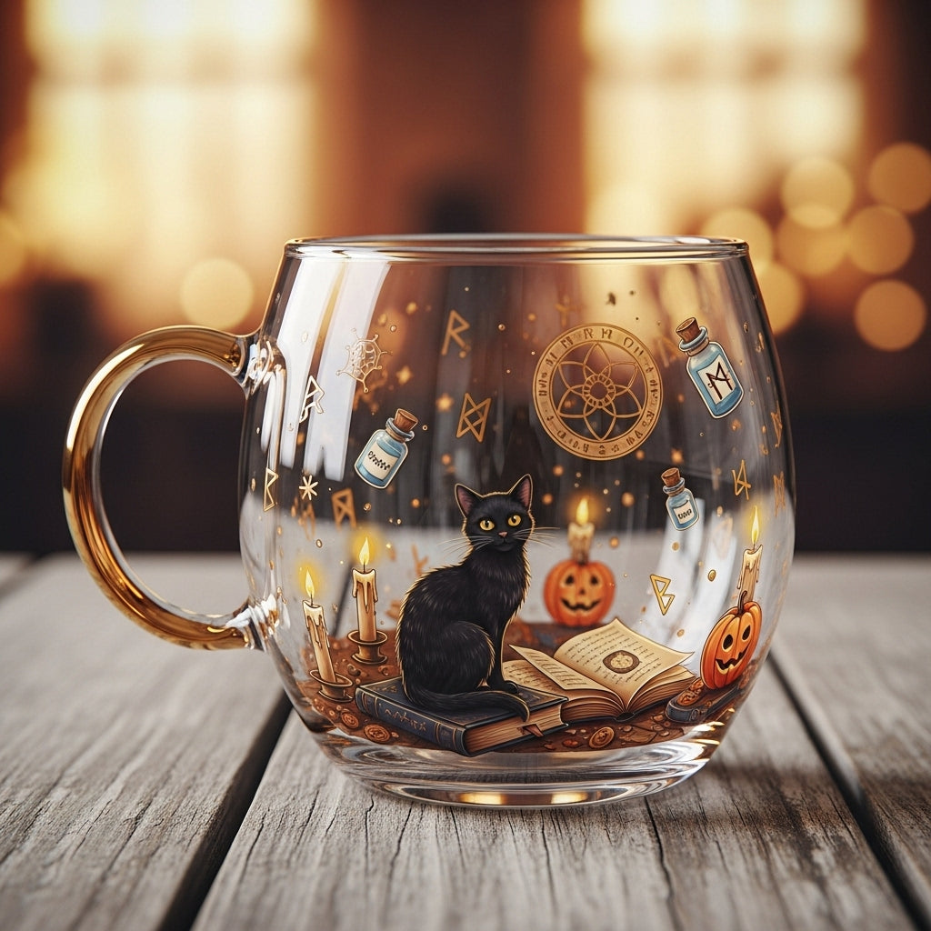 Holiday Red Ceramic Coffee Mug Winter Scene