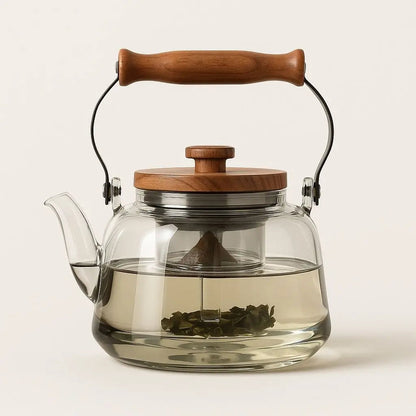 Clear Glass Tea Infuser Pot - Lusomart
