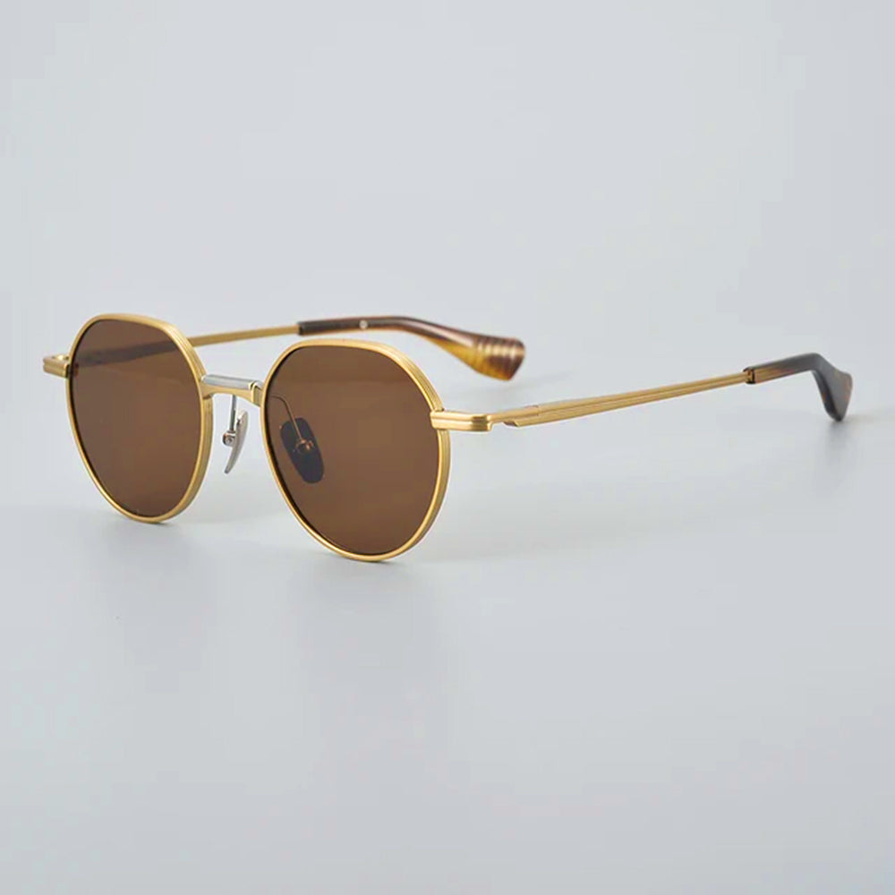Premium Polarized Titanium Round Shades - Lusomart