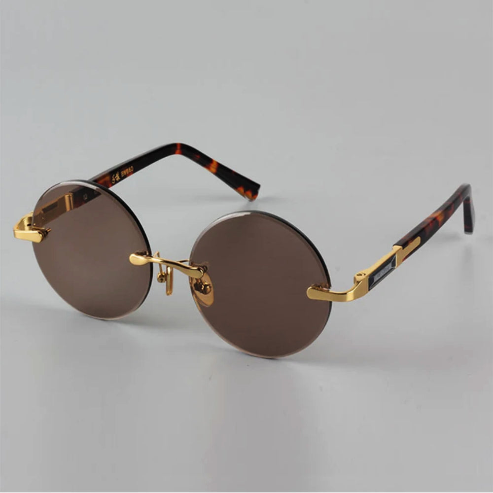 Transparent Lens Rimless Sunglasses UV Protected Glasses - Lusomart