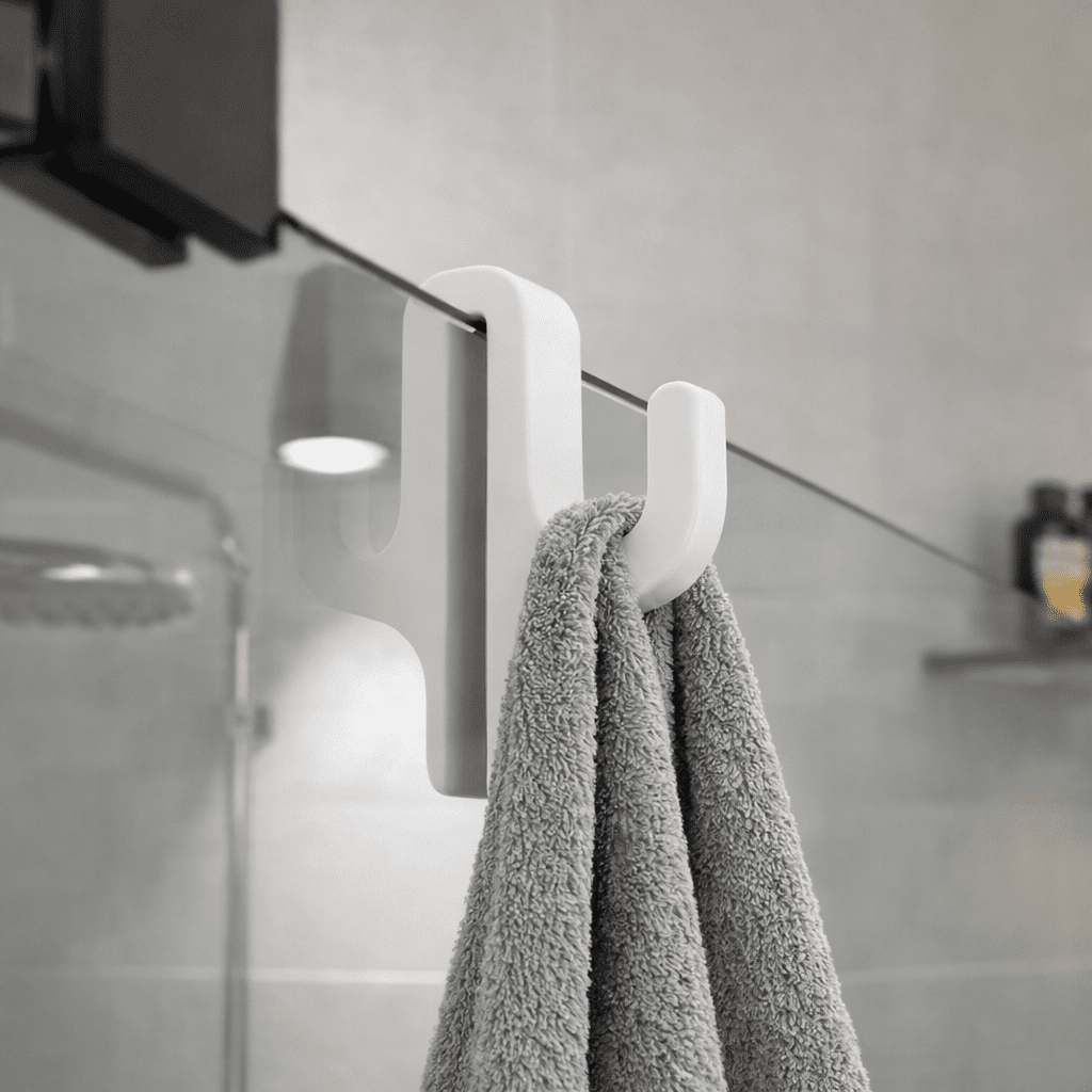 Strong Glass Shower Hooks for Curtains and Towels - Lusomart