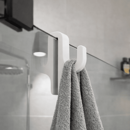 Strong Glass Shower Hooks for Curtains and Towels - Lusomart