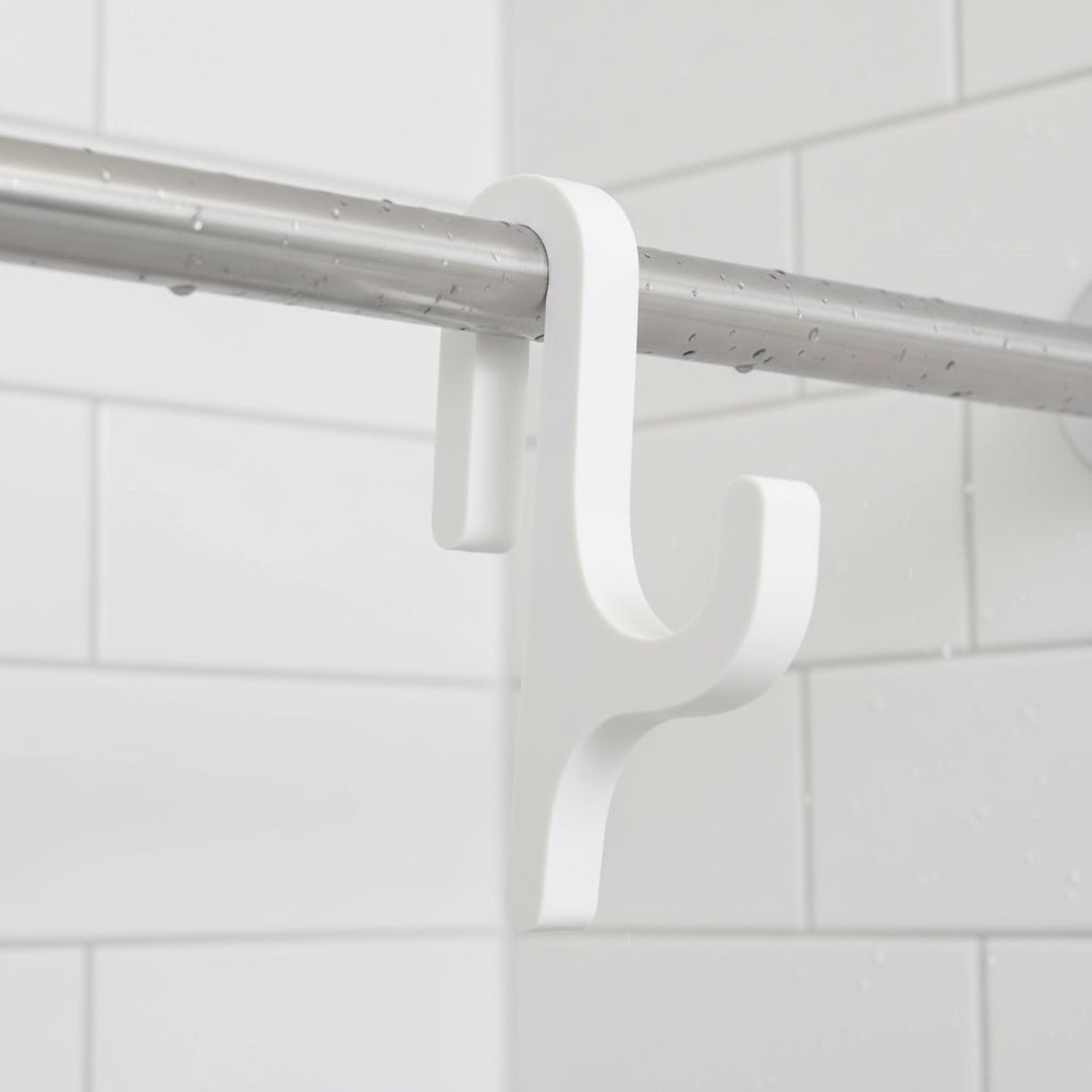 Glasstique | Elegant Durable Glass Shower Hooks for Curtains and Towels 1