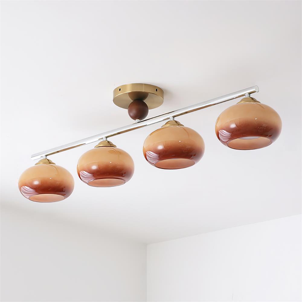Vintage Style Glass Pendant Light with Soft Glow - Lusomart