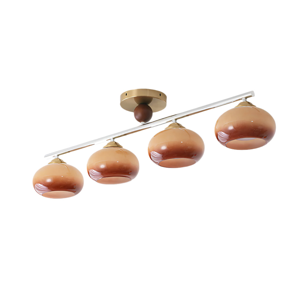 Glaswood | Elegant Retro Glass Ceiling Light Fixture with Warm Glow 1