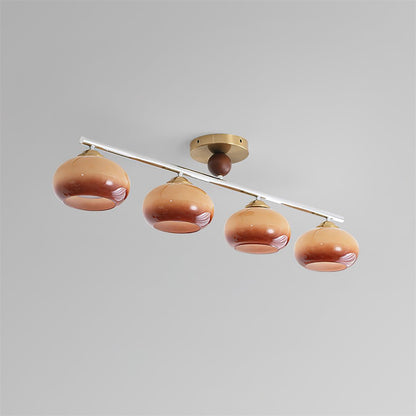 Glaswood | Elegant Retro Glass Ceiling Light Fixture with Warm Glow 2