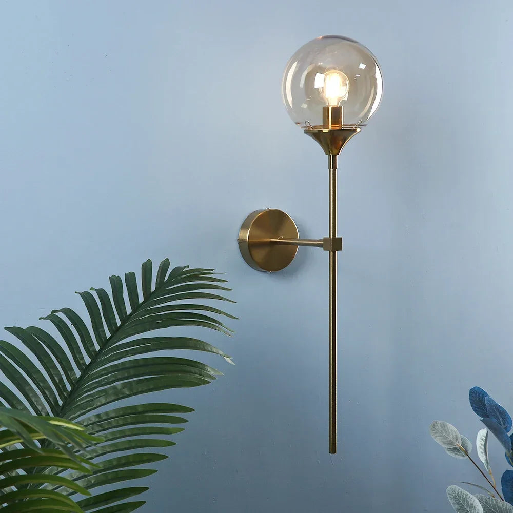 GlimmerLume – Sleek Scandinavian Glass Wall Light 1