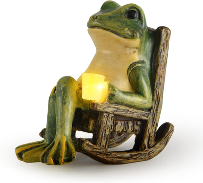 Small Outdoor Frog Solar Powered Lamp - Lusomart