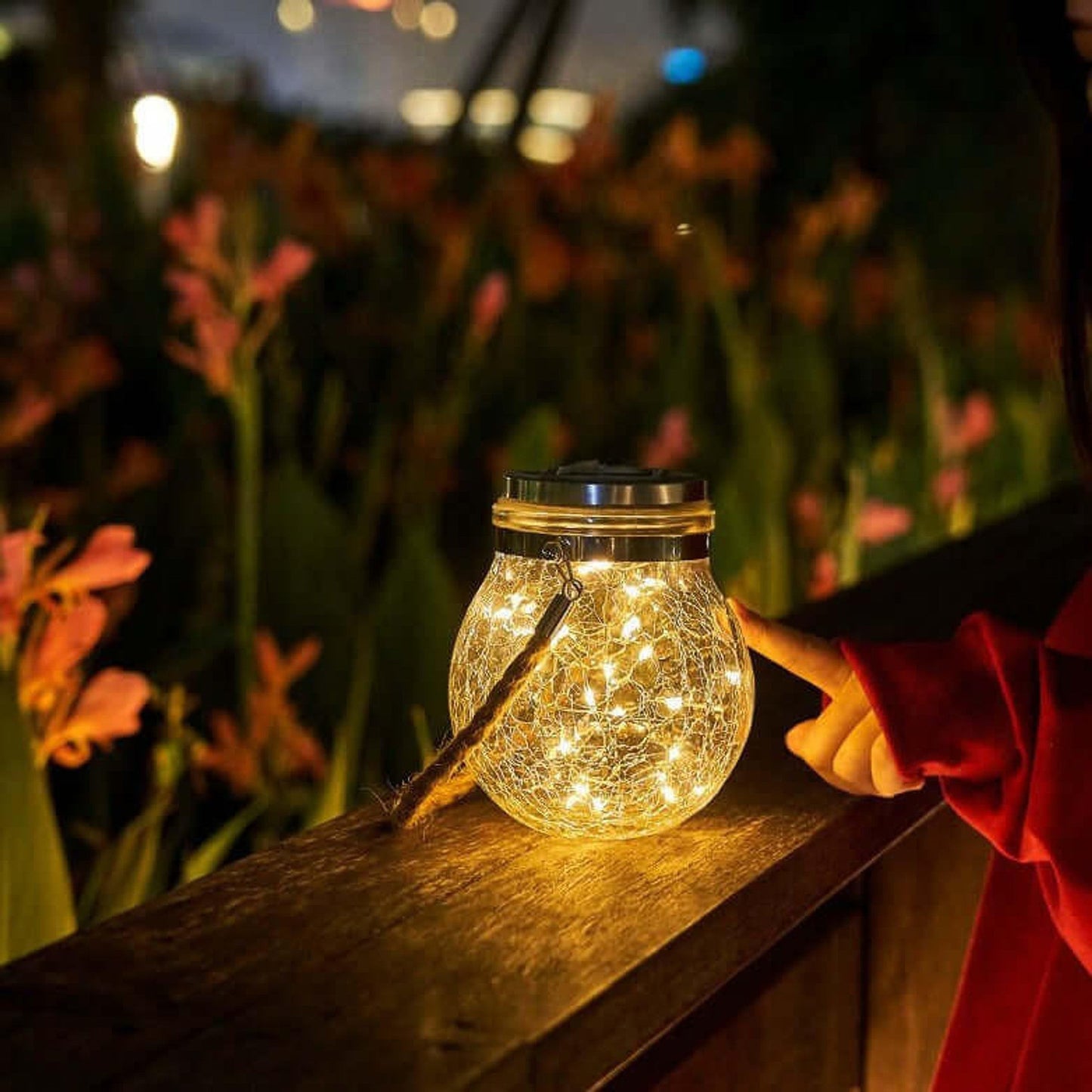 Outdoor Solar Mason Jar Table Light