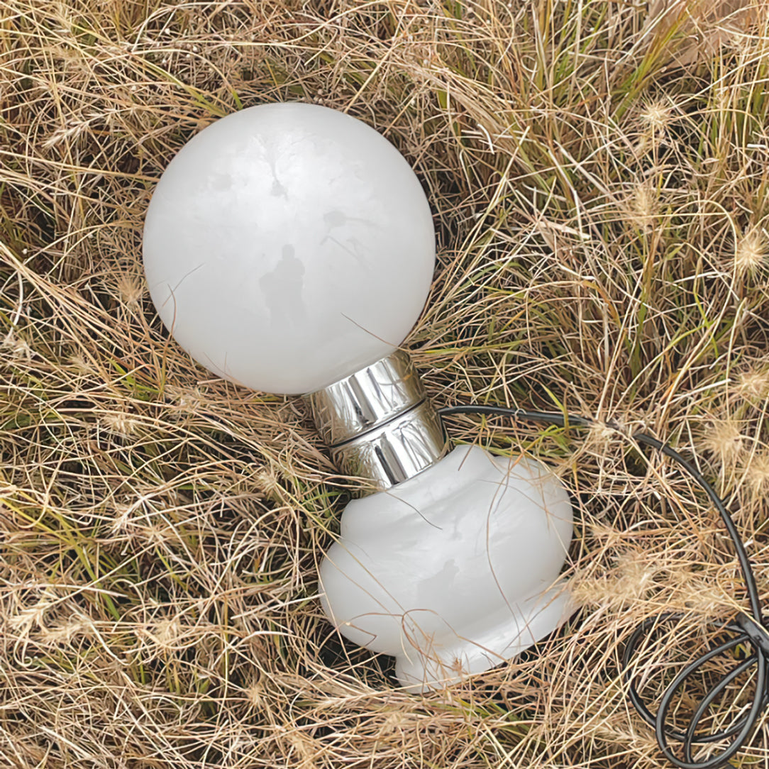 GlobeLume – Sleek White Glass Lamp Design 7