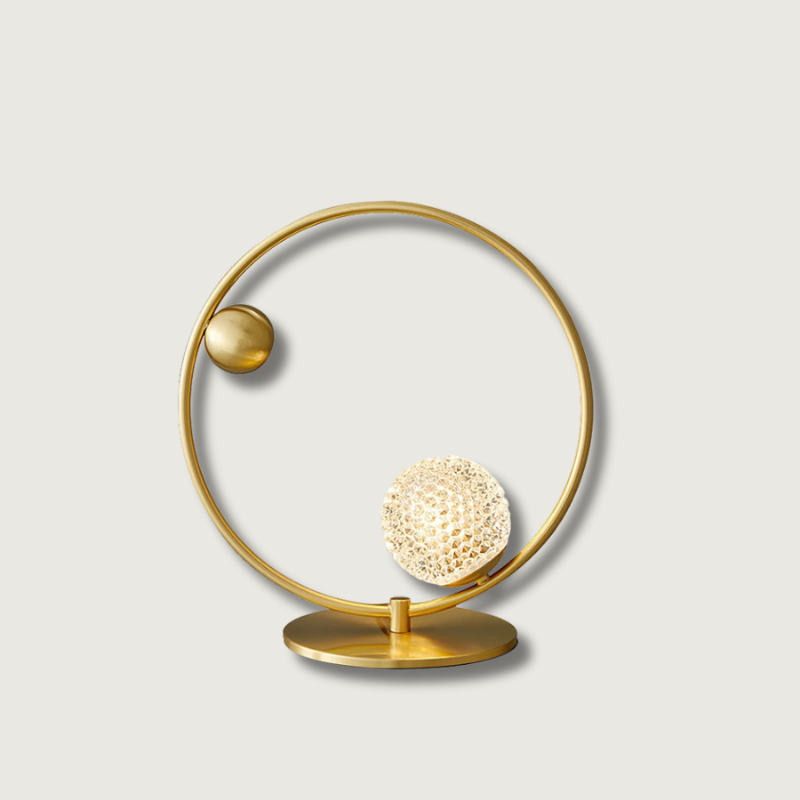GlobeLume – Stylish Table Lamp with Circular Glass Diffusers 1