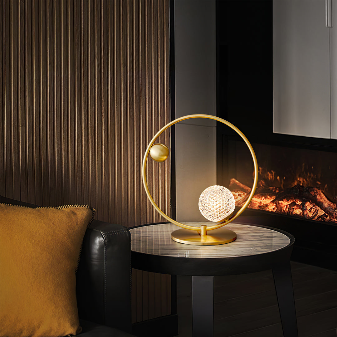 GlobeLume – Stylish Table Lamp with Circular Glass Diffusers 2