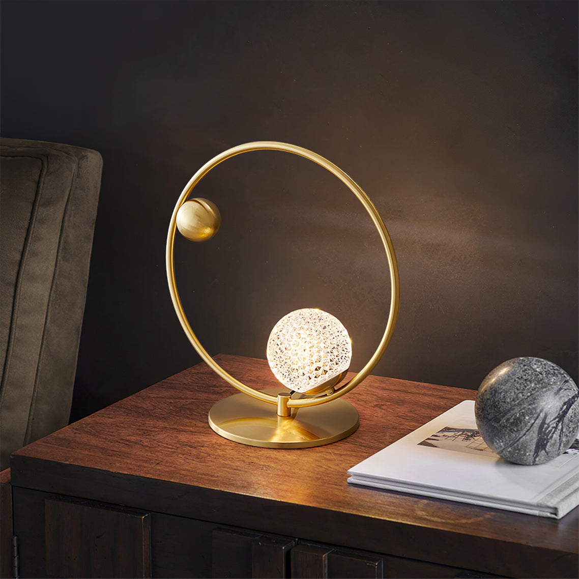 GlobeLume – Stylish Table Lamp with Circular Glass Diffusers 7