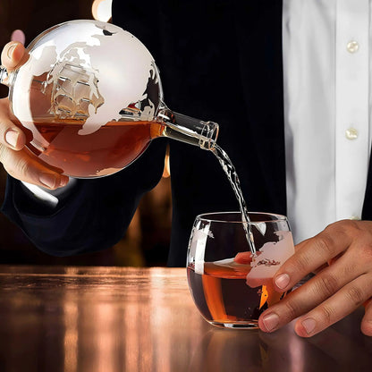 GlobeTaste™ - Globe Whiskey Decanter 850ml/28.7oz Inovessa