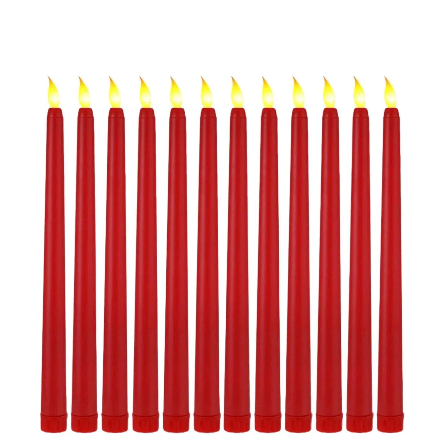 GloomLight - LED Black Taper Candles for Halloween and Weddings 10